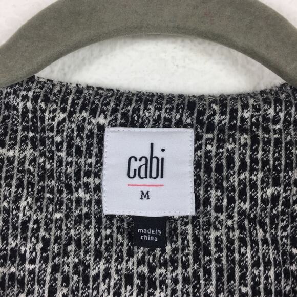 CAbi Adios The Times Black Jacket Medium Textured Knit Mid Length Chic #5299 - Picture 5 of 13